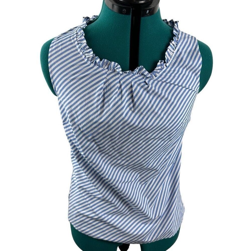 Talbots Blue and White Striped Blouse- Size XS